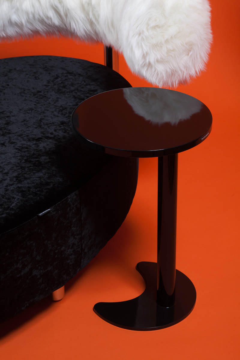 Moon Side Table Moon Side Table black round table